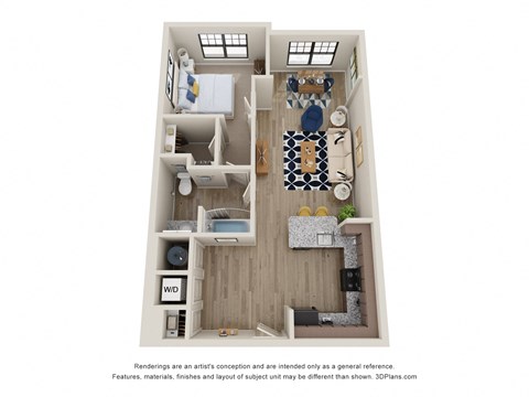 Sky Harbor Apartments_Atlanta_GA_1b1b floor plan_